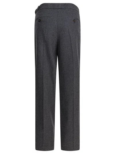 Brunello Cucinelli Suits Wide Leg Pants Clothing In Gray