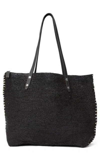 Rag & Bone Ingrid Daily Straw Tote In Black