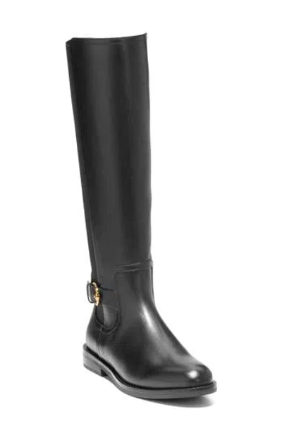 Cole Haan Clover Stretch Leather Boot In Black