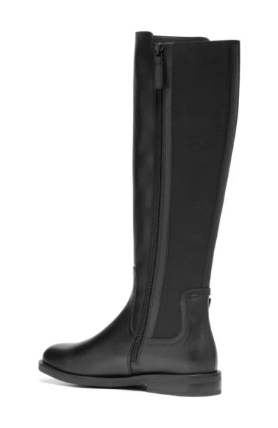 Cole Haan Clover Stretch Leather Boot In Black