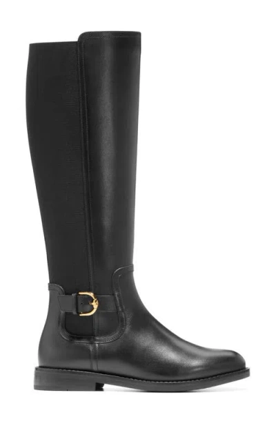 Cole Haan Clover Stretch Leather Boot In Black