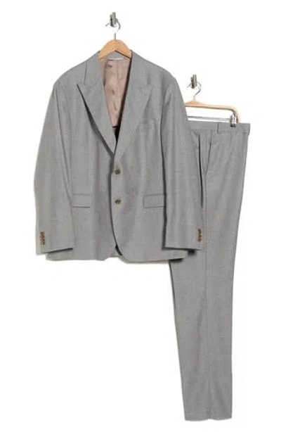 Jack Victor Marcus Peak Lapel Wool & Cotton Blend Suit In Animal Print