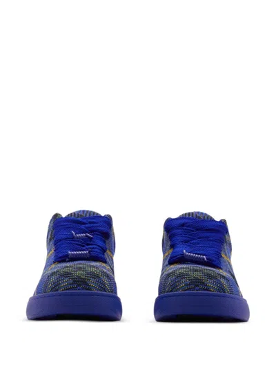 Burberry Sneakers Box With Check Processing In Blue