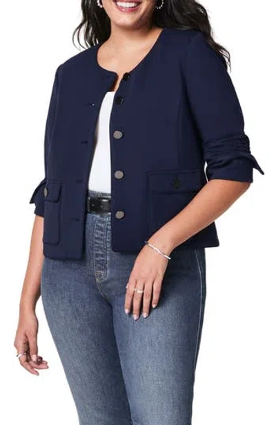 Spanx ® Ponte Bomber Jacket In Blue