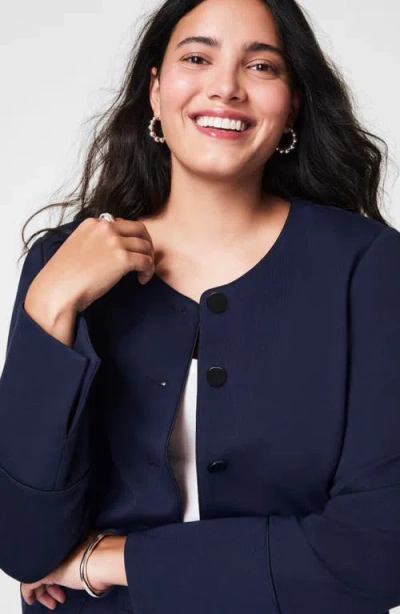 Spanx ® Ponte Bomber Jacket In Blue