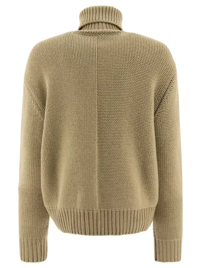Burberry Ekd Cashmere Roll-neck Sweater In Hunter