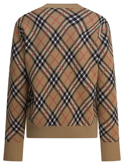 Burberry Women Wool Blend Crew Neck Sweater In Multi