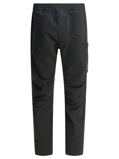 C.p. Company Utility Trousers Featuring Elastic Elements In Gray