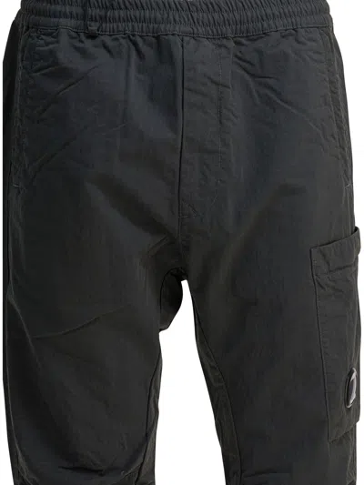 C.p. Company Utility Trousers Featuring Elastic Elements In Gray