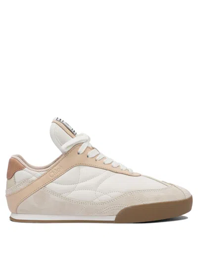 Chloé Chloè Kick Leather Sneakers In White