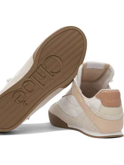 Chloé Chloè Kick Leather Sneakers In White