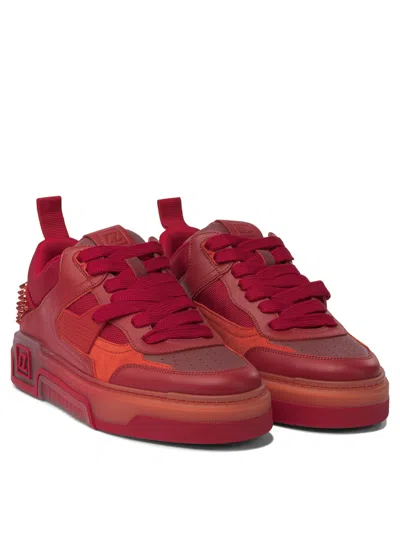 Christian Louboutin Sneakers Men Red In Burgundy