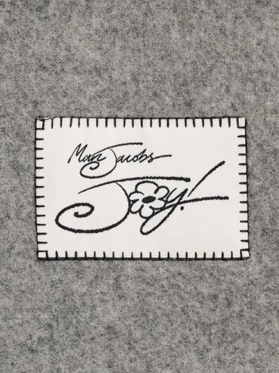 Marc Jacobs The Daisy Fringed Scarf In Gray