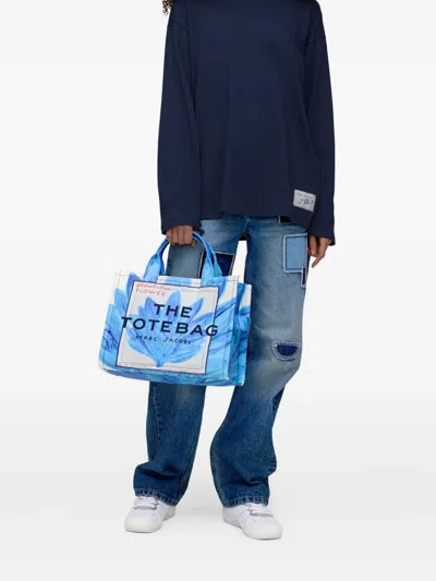 Marc Jacobs X David Shrigley The Canvas Medium Tote Bag In Blue