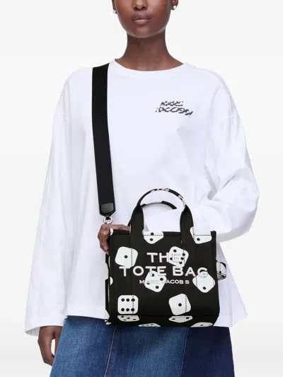 Marc Jacobs X Derrick Adams Small Dice-print Tote Bag In Black