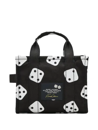 Marc Jacobs X Derrick Adams Small Dice-print Tote Bag In Black