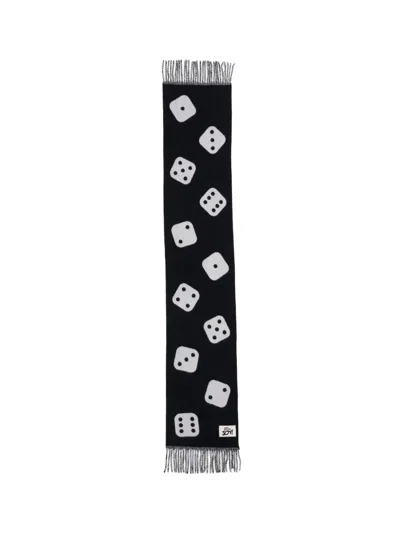 Marc Jacobs The Dice Fringed Scarf In Multi