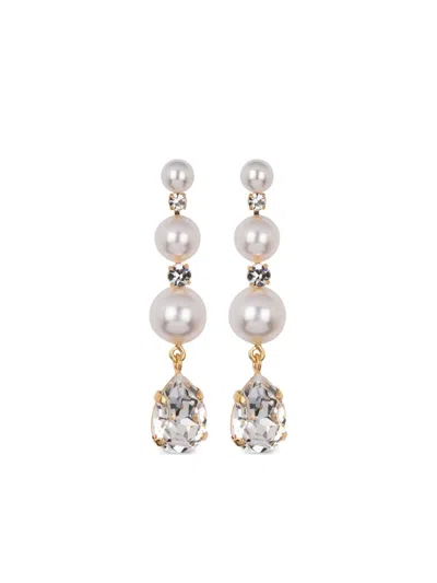 Jennifer Behr Corisande 18k Gold-plated Crystal Earrings In Gold