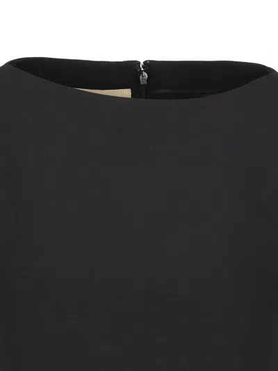 Valentino Garavani Bow Detail Wool And Silk Mini Dress In Black