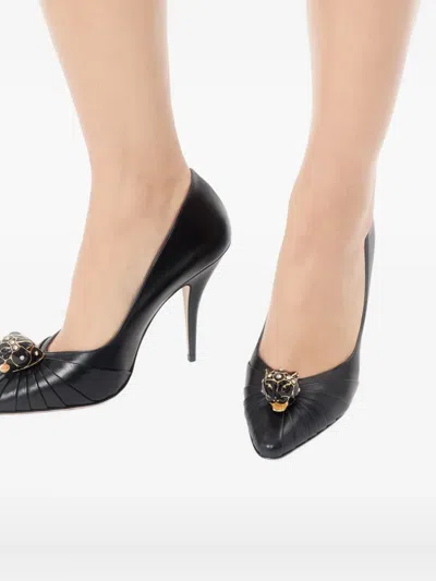 Valentino Garavani Panthea Goatskin Pumps 105mm Woman Black 39.5 In Black