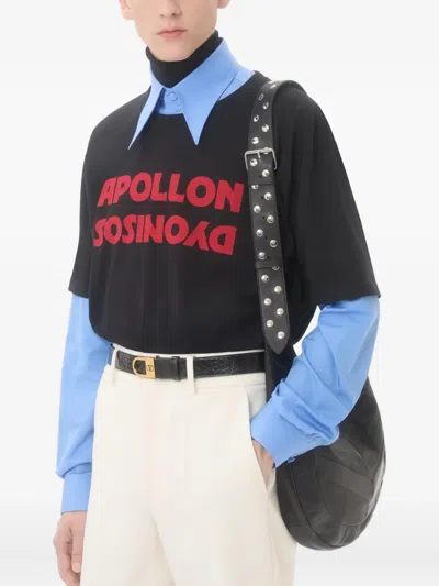 Valentino Garavani Printed Cotton T-shirt In Black