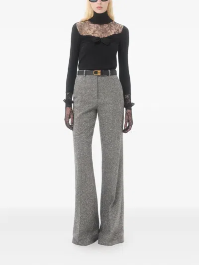 Valentino Garavani Top With Lace Inserts In Black