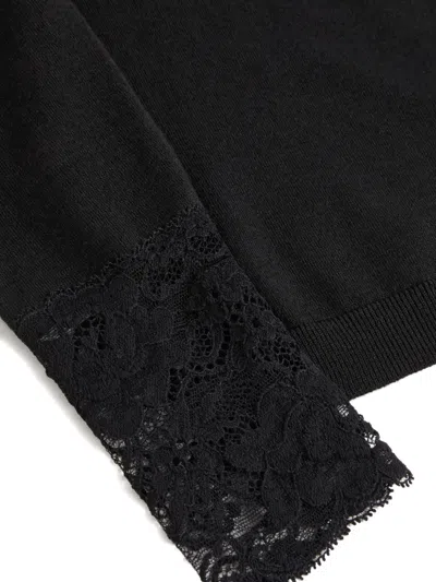Valentino Garavani Top With Lace Inserts In Black