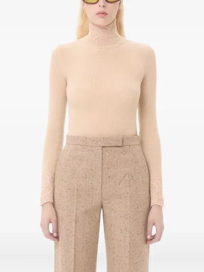 Valentino Pullover Aus Kaschmir Frau Alabaster Xs In Nude