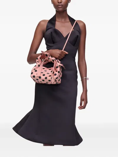Marc Jacobs Mini The Satin Dots Bow Tote Bag In Pink