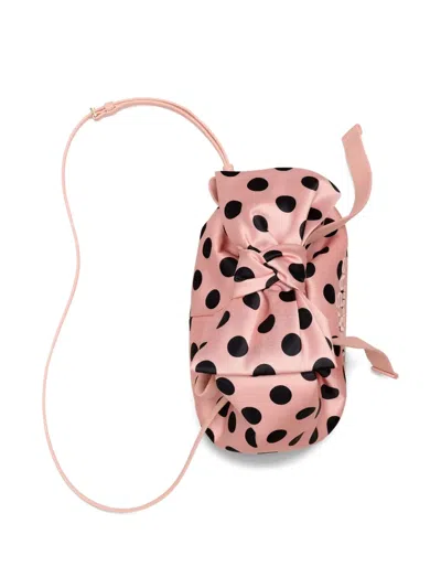 Marc Jacobs Mini The Satin Dots Bow Tote Bag In Pink