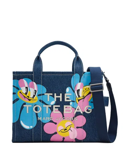 Marc Jacobs X Hattie Stewart Medium Floral-print Denim Tote Bag In Blue