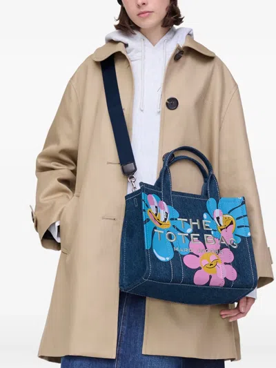Marc Jacobs X Hattie Stewart Medium Floral-print Denim Tote Bag In Blue