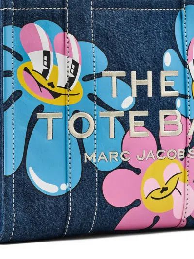Marc Jacobs X Hattie Stewart Medium Floral-print Denim Tote Bag In Blue