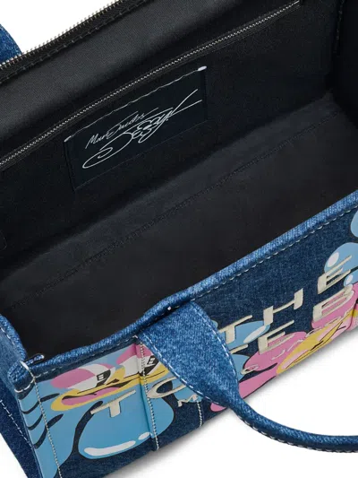 Marc Jacobs X Hattie Stewart Medium Floral-print Denim Tote Bag In Blue