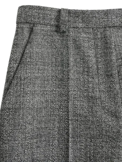 Valentino High-rise Wide-leg Trousers Featuring Pockets In Gray