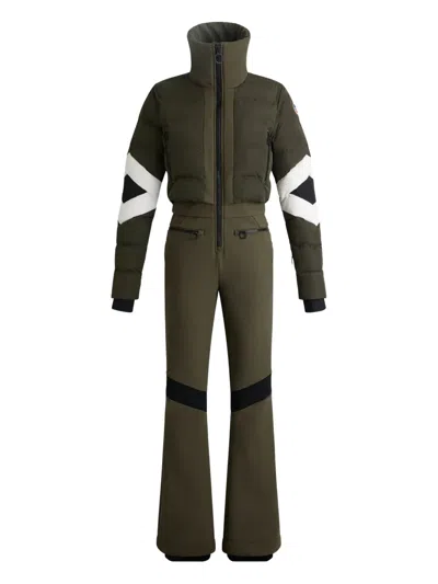 绗缝拼接滑雪连体长裤