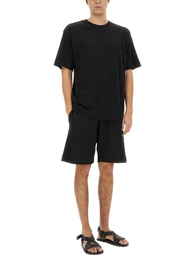 Dries Van Noten Crew Neck Short Sleeve Cotton T-shirt In Black