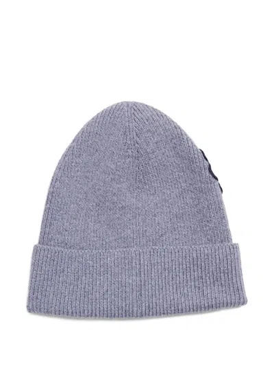 Marc Jacobs The Joy Flower-embellished Beanie Hat In Blue