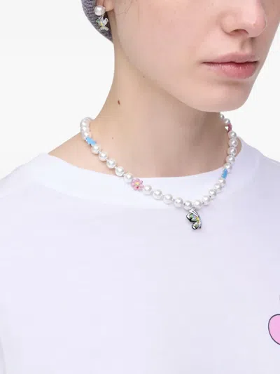 Marc Jacobs The Joy Flower-embellished Beanie Hat In Blue