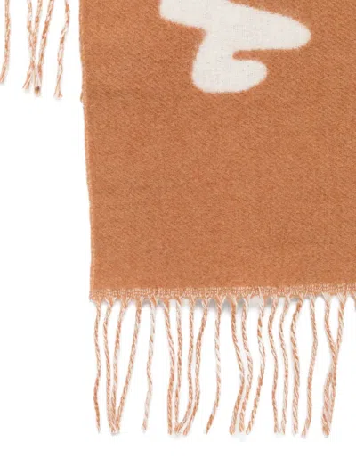 Marc Jacobs Marc Is Joy Copper Wool Scarf In Brown