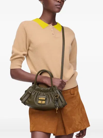 Marc Jacobs Womens Beech Cristina Logo-plaque Leather Satchel Bag In Brown