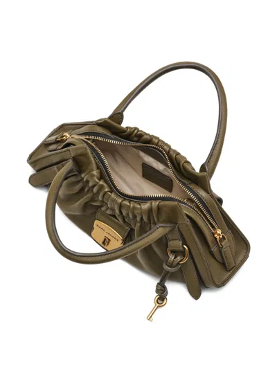 Marc Jacobs Womens Beech Cristina Logo-plaque Leather Satchel Bag In Brown