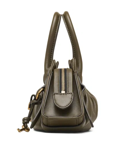 Marc Jacobs Womens Beech Cristina Logo-plaque Leather Satchel Bag In Brown