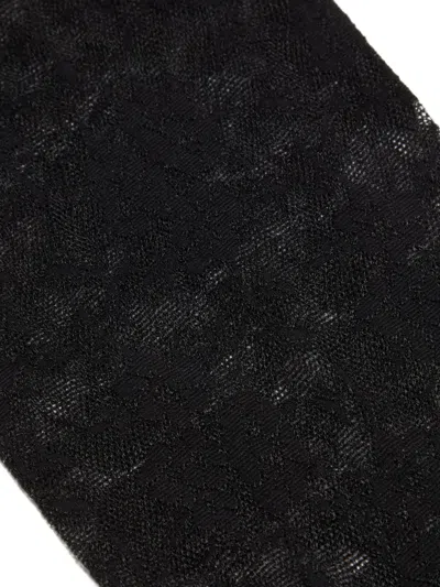 Valentino Black Lace Tights In Black