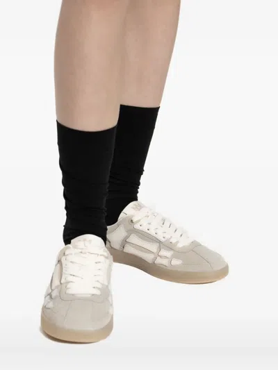 Amiri Low Top Suede Sneakers In Gray