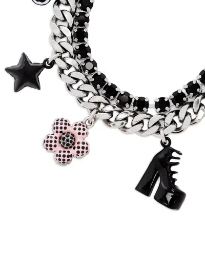 Marc Jacobs Mini Icon Dot Charm Bracelet In Metallic