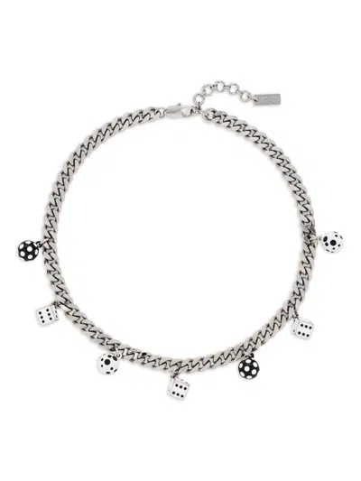 Marc Jacobs X Derrick Adams The Dice Charm Necklace In Metallic