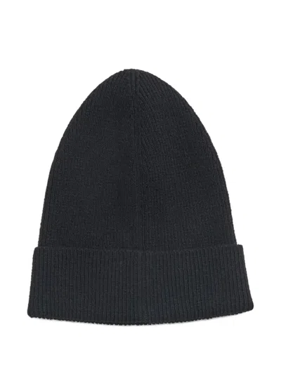 Marc Jacobs Logo-patch Beanie In Black