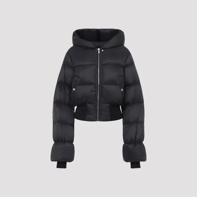 Rick Owens Down Jacket With Hood In Black
