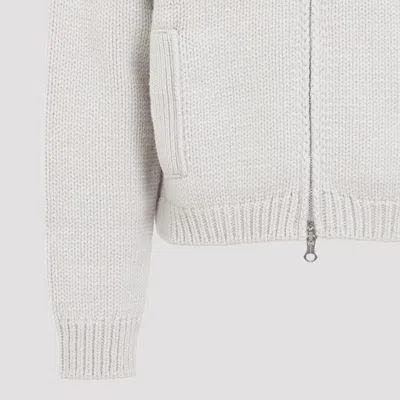 Our Legacy Modern Knit Cardigan Featuring Front Pockets In Gray